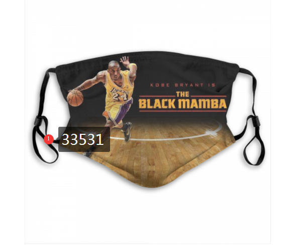 2021 NBA Los Angeles Lakers #24 kobe bryant 33531 Dust mask with filter